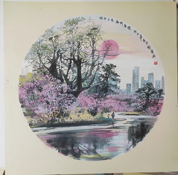 蒲河春晓  （国富 画）