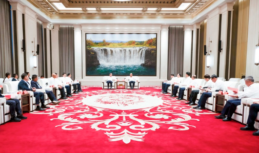 郑建邦率队在我省开展调研 许勤拜会郑建邦一行